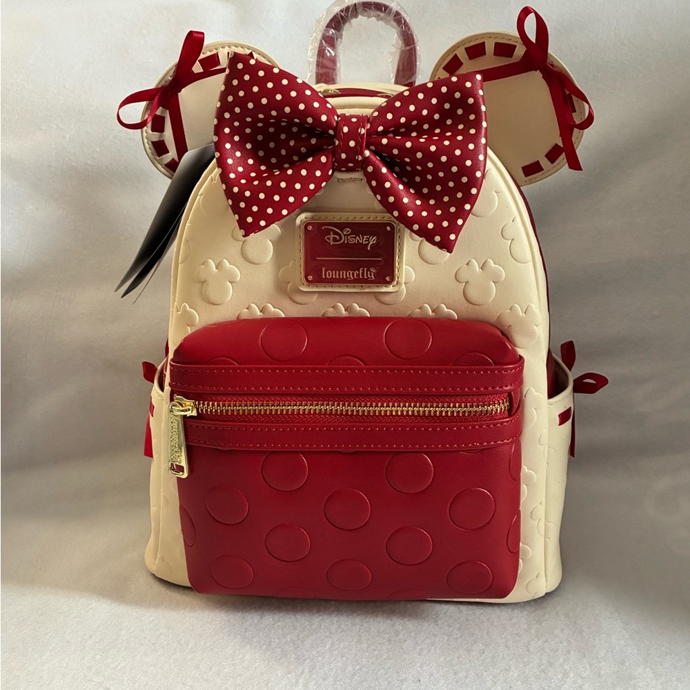 NWT Disney Minnie Rock the Dots Loungefly Mini Backpack
